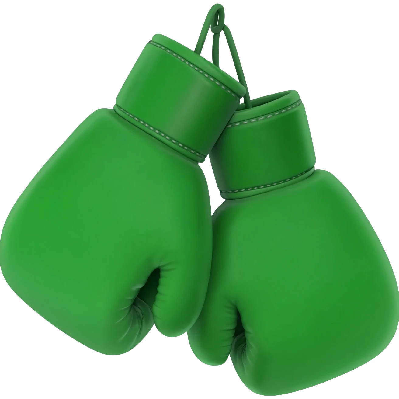 Hanging Green boxing gloves emoji emoji