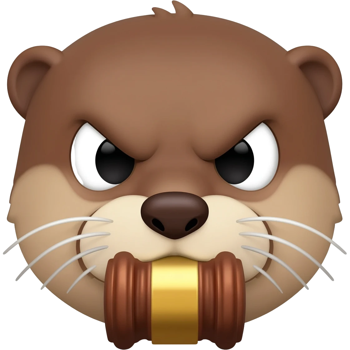 angry otter head with a judge's gavel emoji