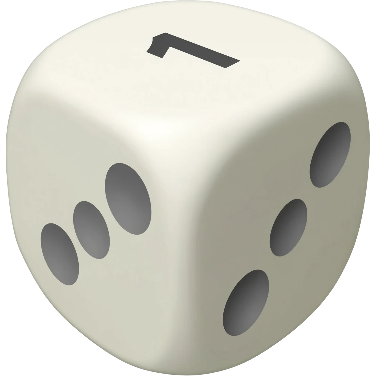 dice with 1 and 4 and 3 dot on each side emoji