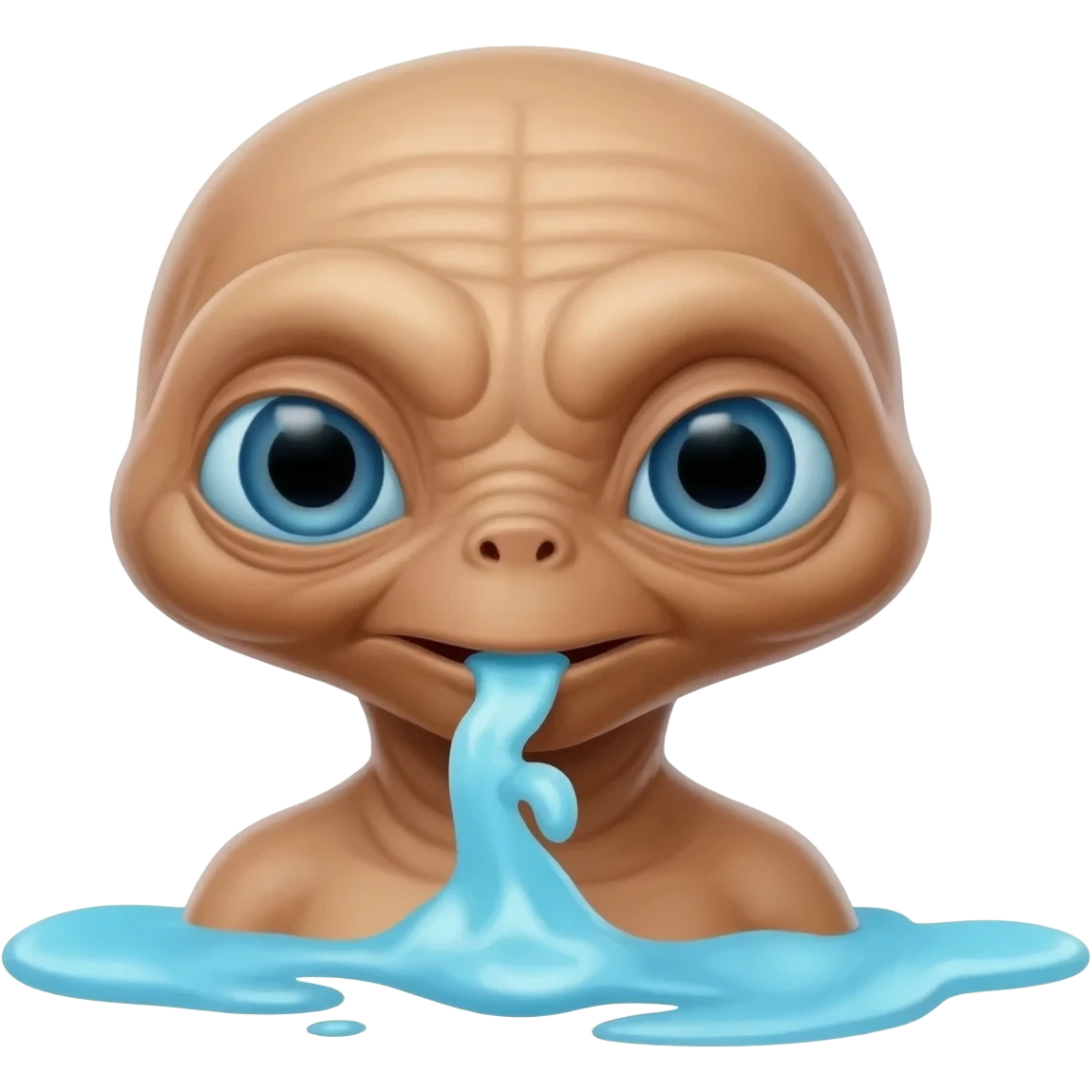 E.T. The Extra-Terrestrial from the movie barfing emoji