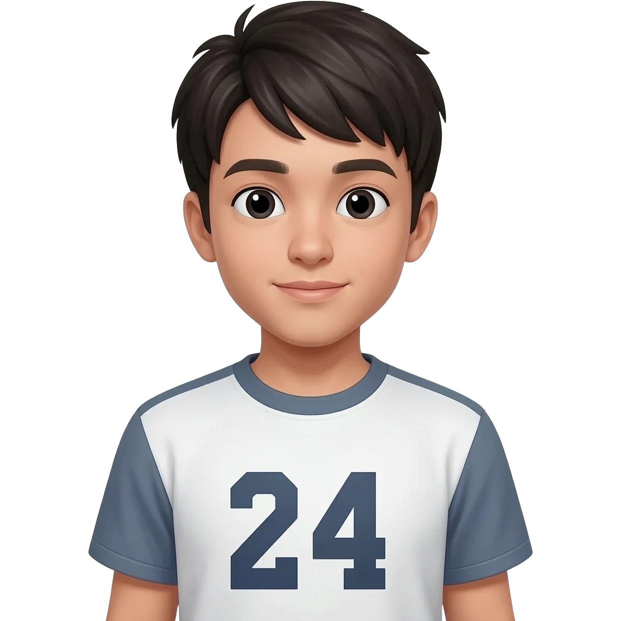 The student wearing the No.24 T-shirt emoji
