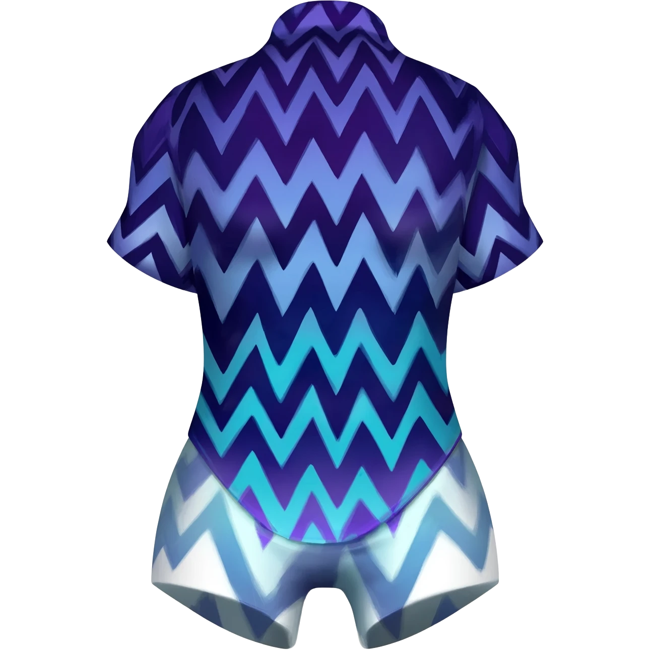 zig-zag-patterned striking indigo-violet-blue-cyan-gradiented with dark undertones, white underside, thunderous stormy edgy badass realistic Vernid-Sergal-Genet-Trico-fantasy-creature-species by LiLaiRa, full body emoji