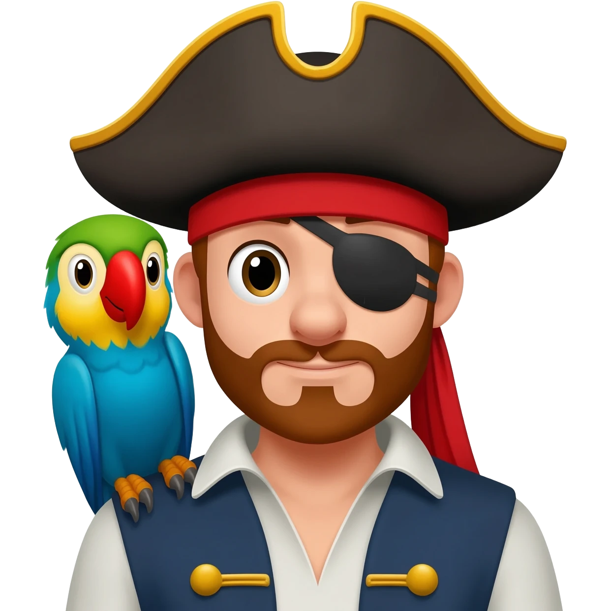 pirate and parrot emoji