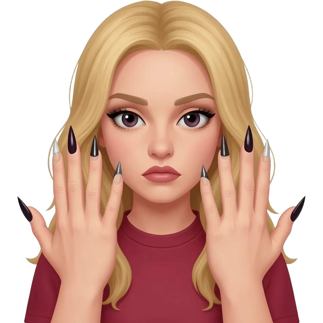 mean  girls whit nails emoji