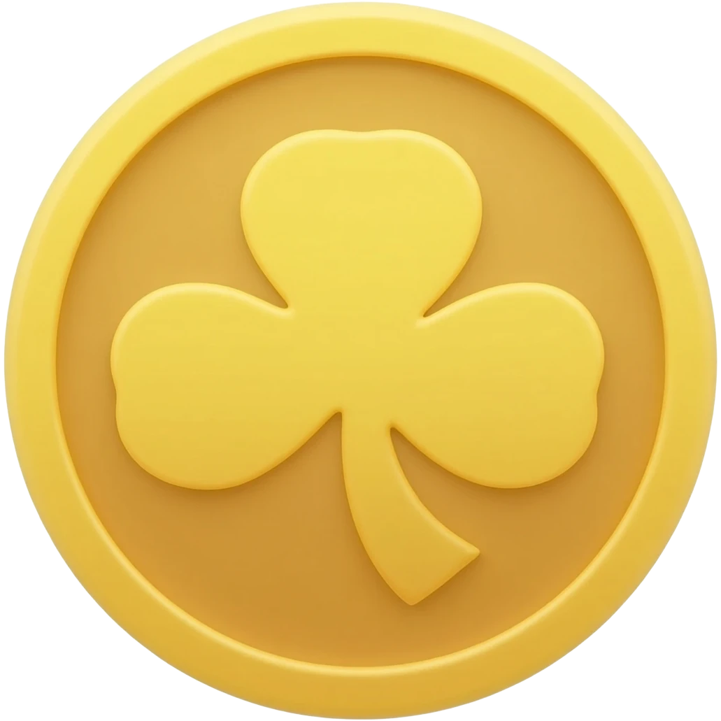 45. floating lucky coin emoji