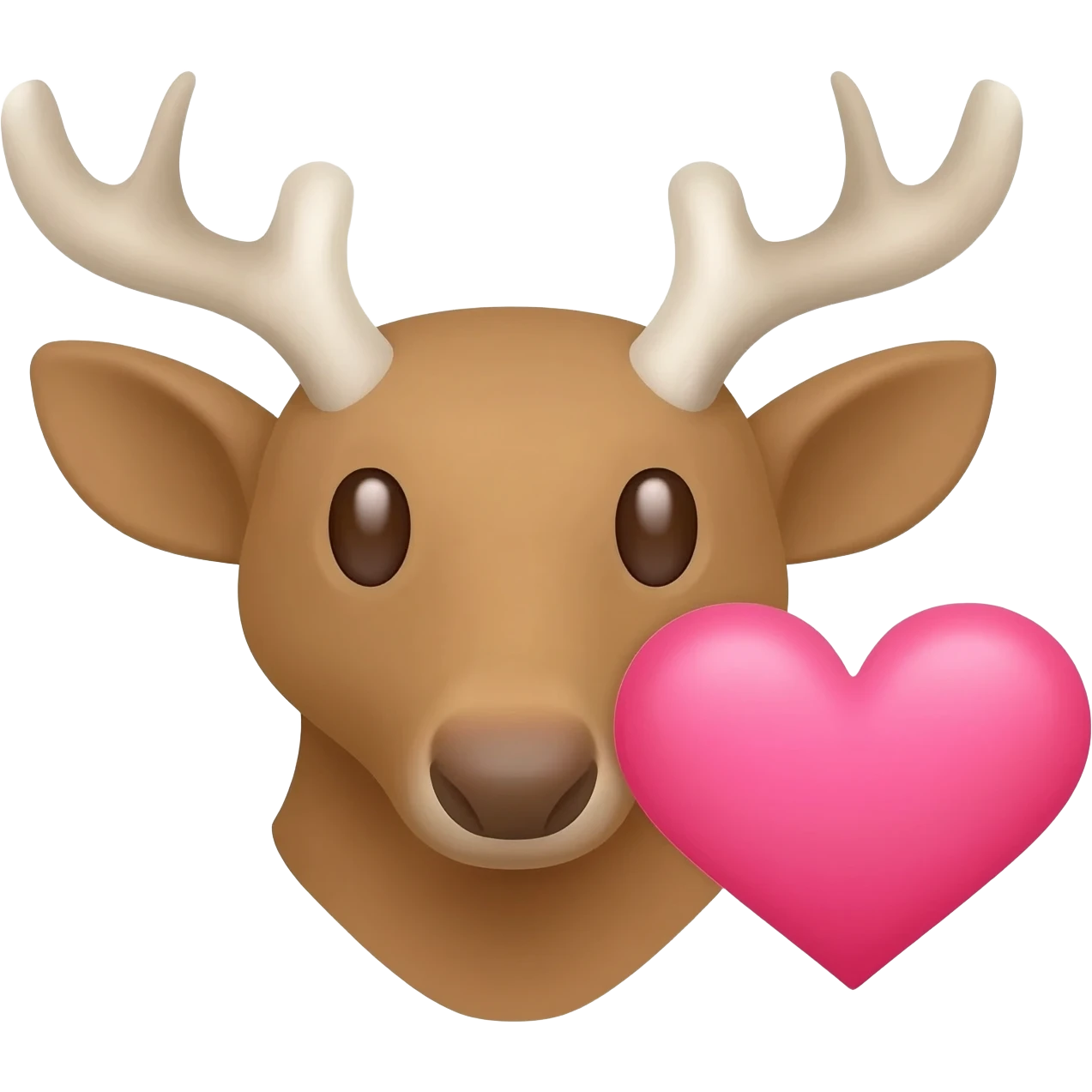 Elchkopf mit einem großen Herzen neben dran emoji