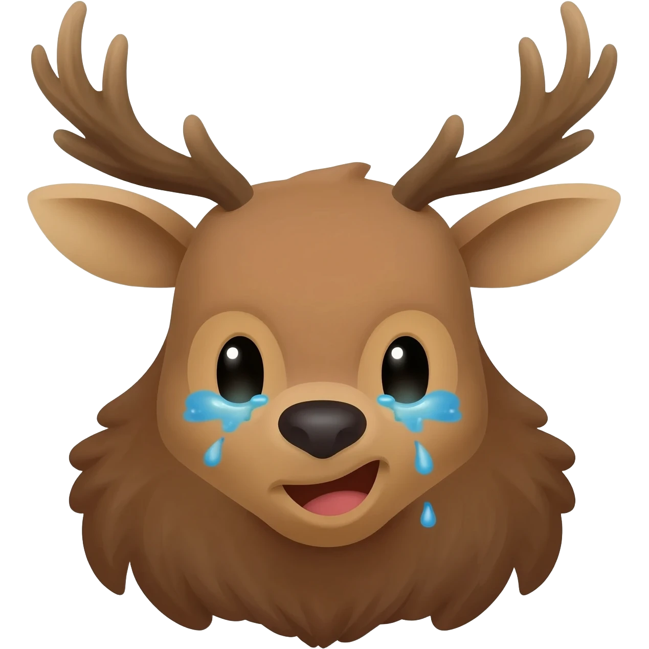 Tränen Lachender elchkopf diagonal emoji