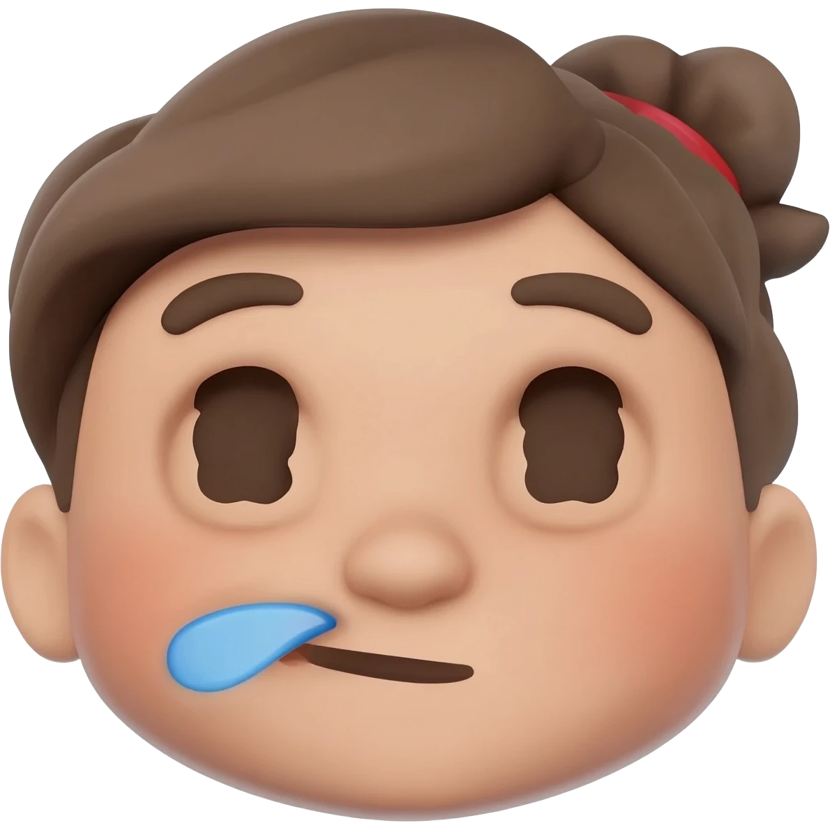 Girl Memoji IOS coupe carré qui prend son temps emoji