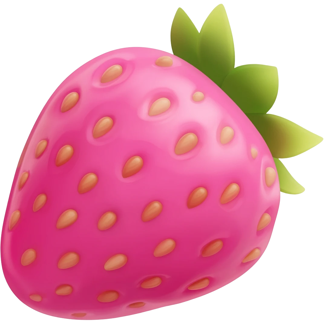 Baby pink strawberry emoji