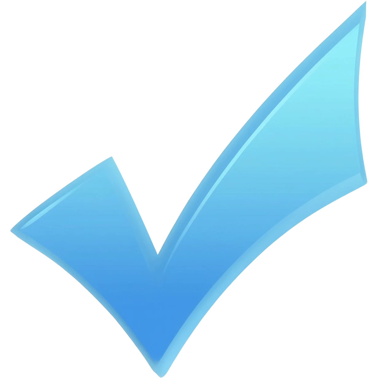 Quiero un emoji que sea de verificación azul claro y redondo emoji