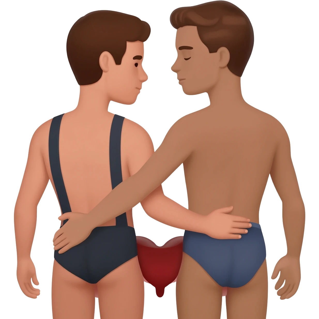 a guy getting hump by another man from behind emoji