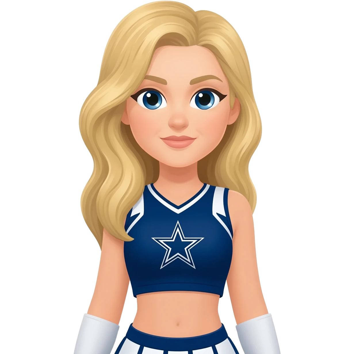 Dallas cowboys cheerleader blonde with short top emoji