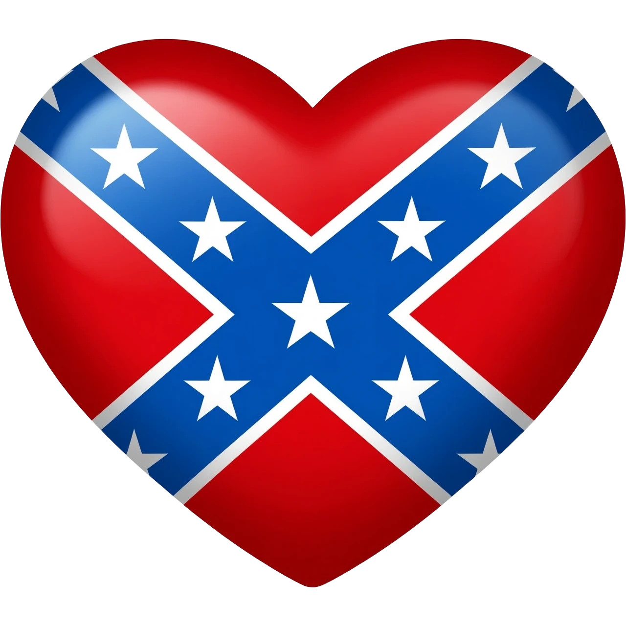 I heart New York but with a confederate flag instead of a heart emoji