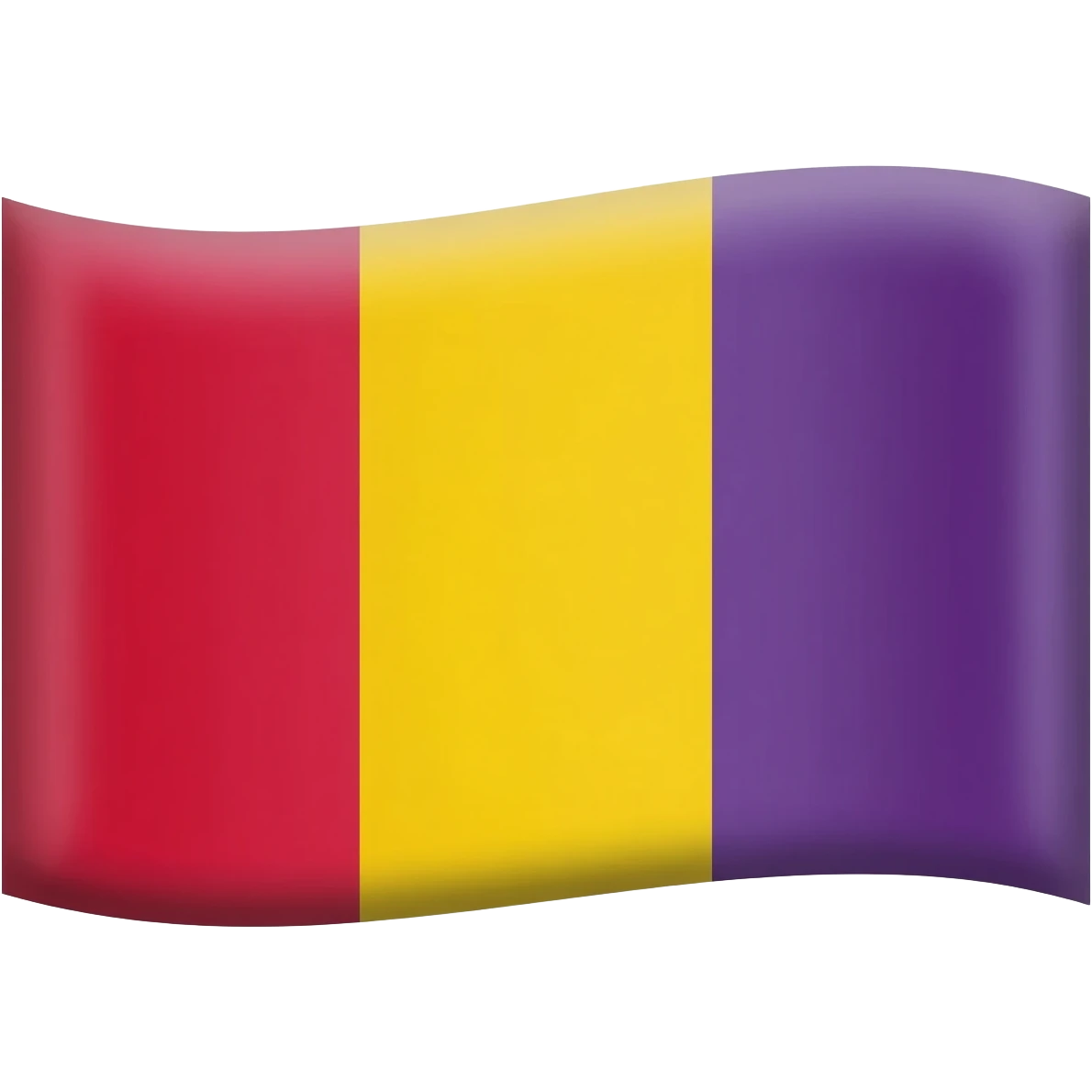 Bandera roja amarilla y violeta emoji