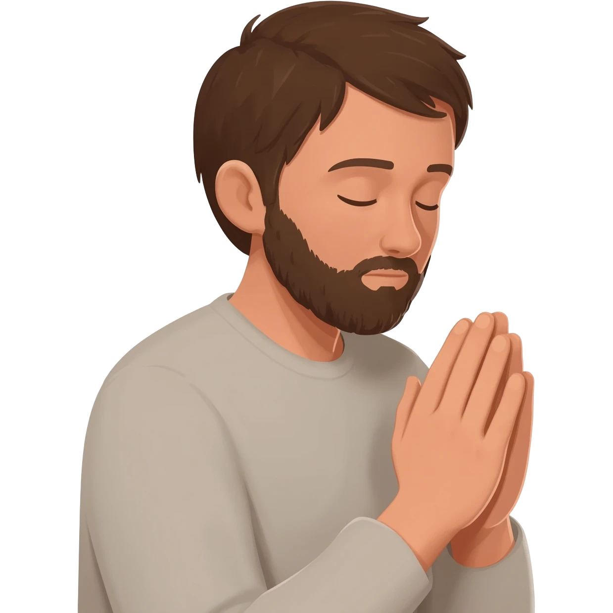 Man praying to God emoji