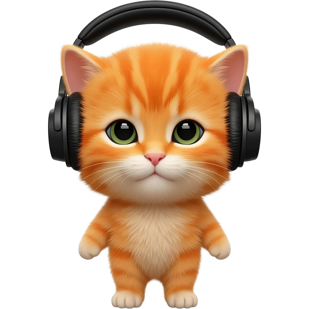 котёнок в наушниках emoji