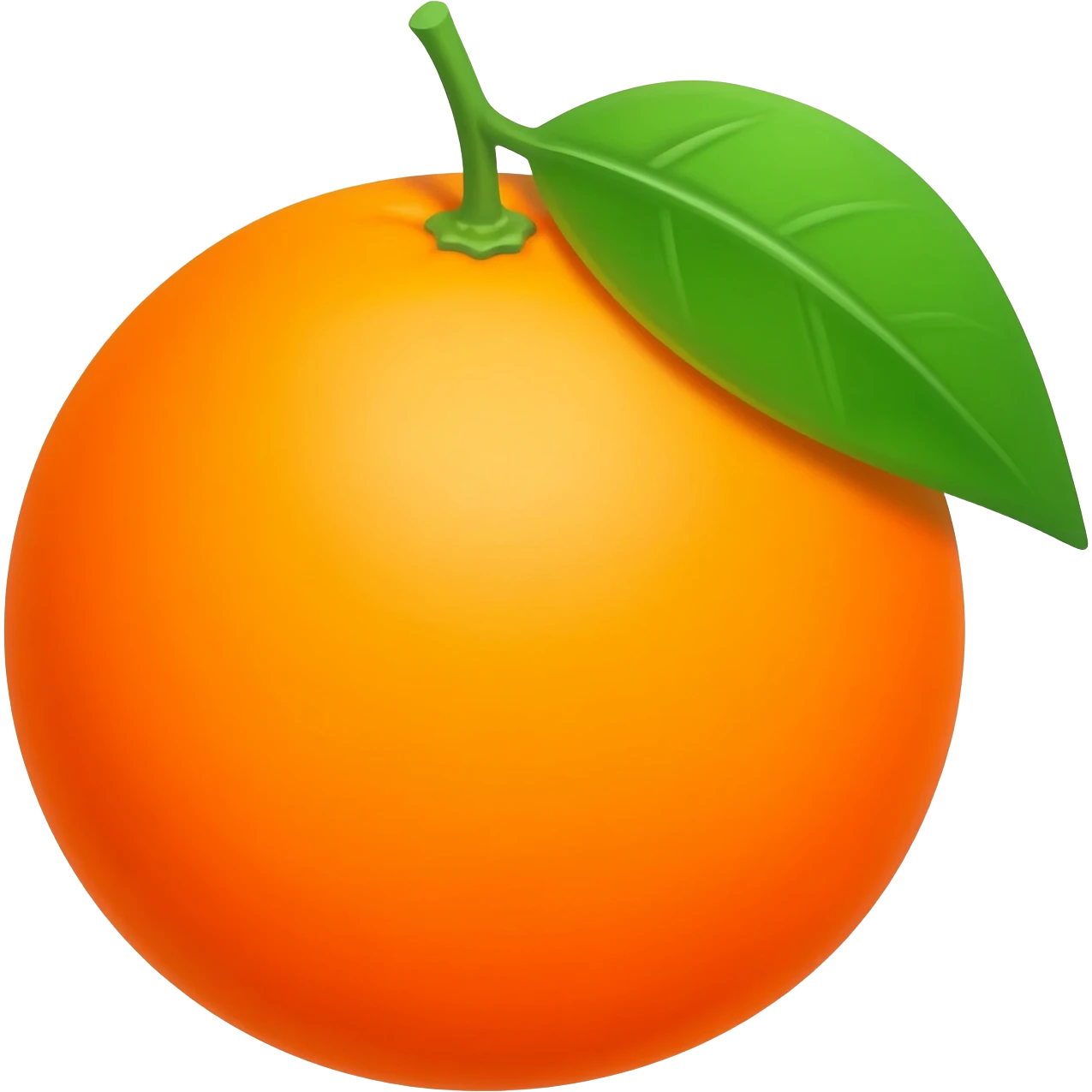 mandarine with leaf emoji