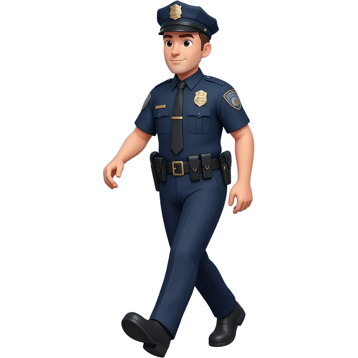 cop walking through grey door emoji