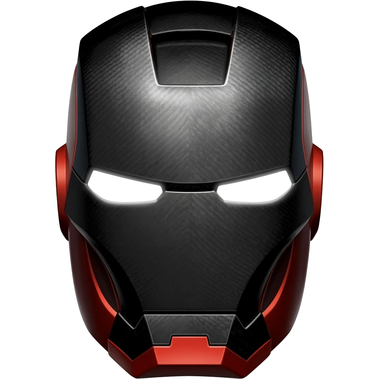 Iron man face shield in carbon fiber emoji