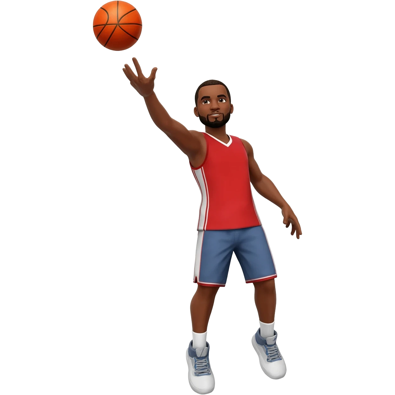 Will Harris shooting a hoop emoji