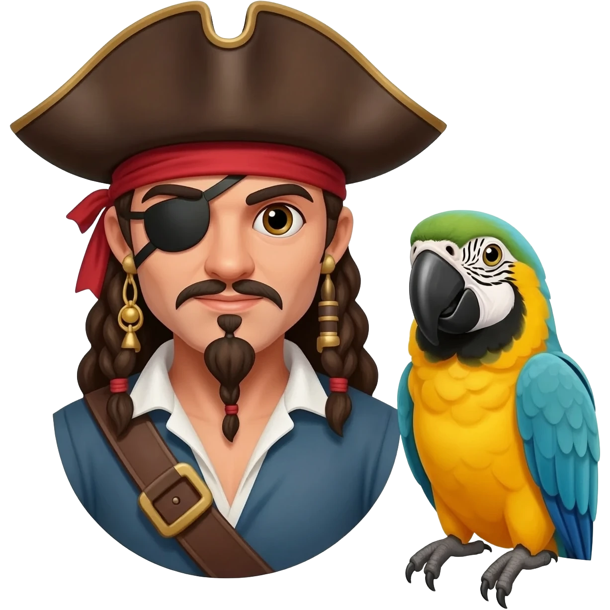 pirate and parrot emoji