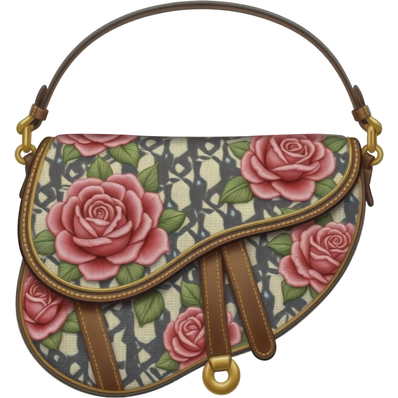 floral dior saddle bag emoji