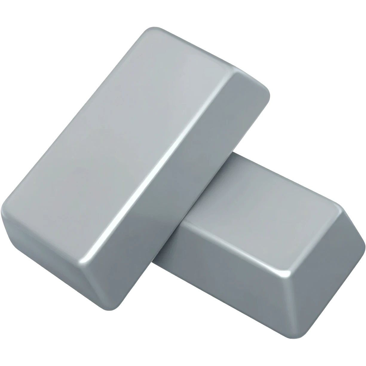 2 cartoon silver bars emoji