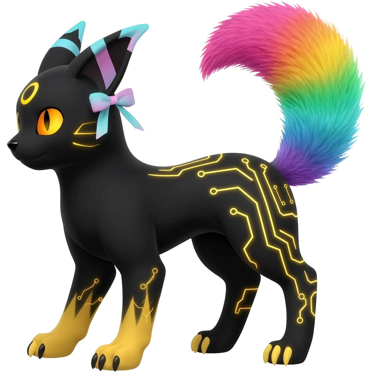 Umbreon-Manectric-Sylveon-hybrid-animal-Fakémon-Pokémon-fusion emoji