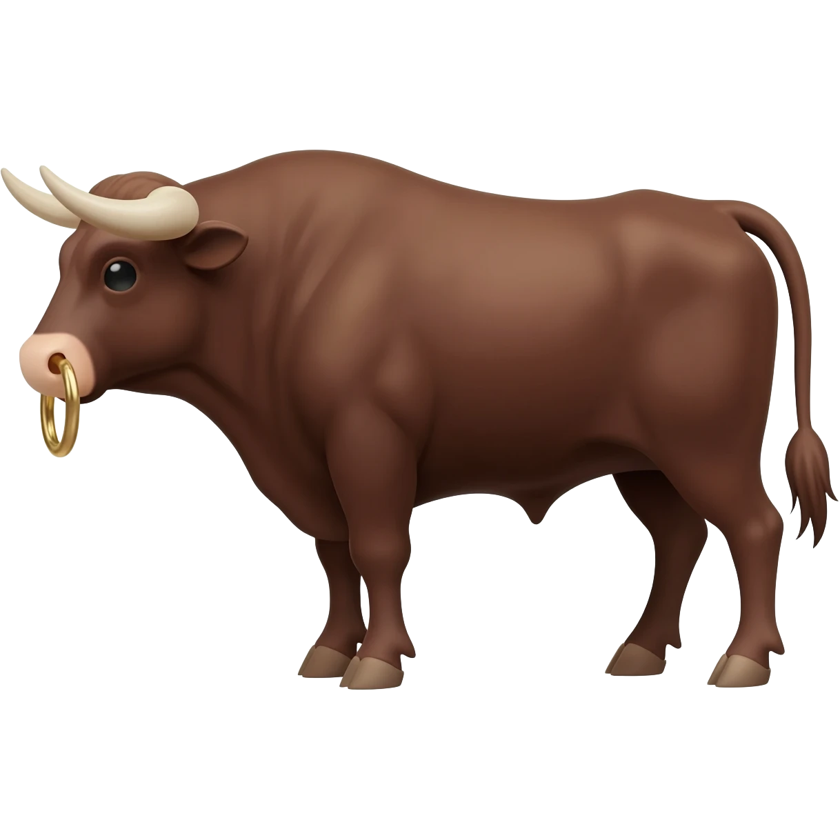a bull with a ring in its nose emoji