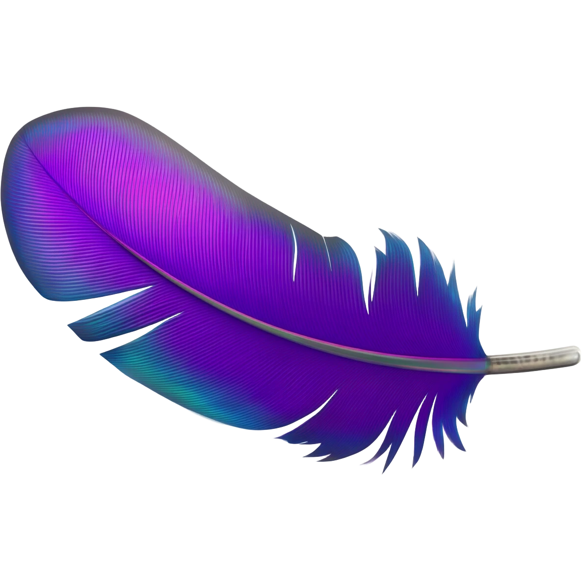purple feather on a stone emoji