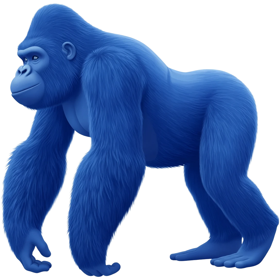 A blue gorilla with no legs emoji