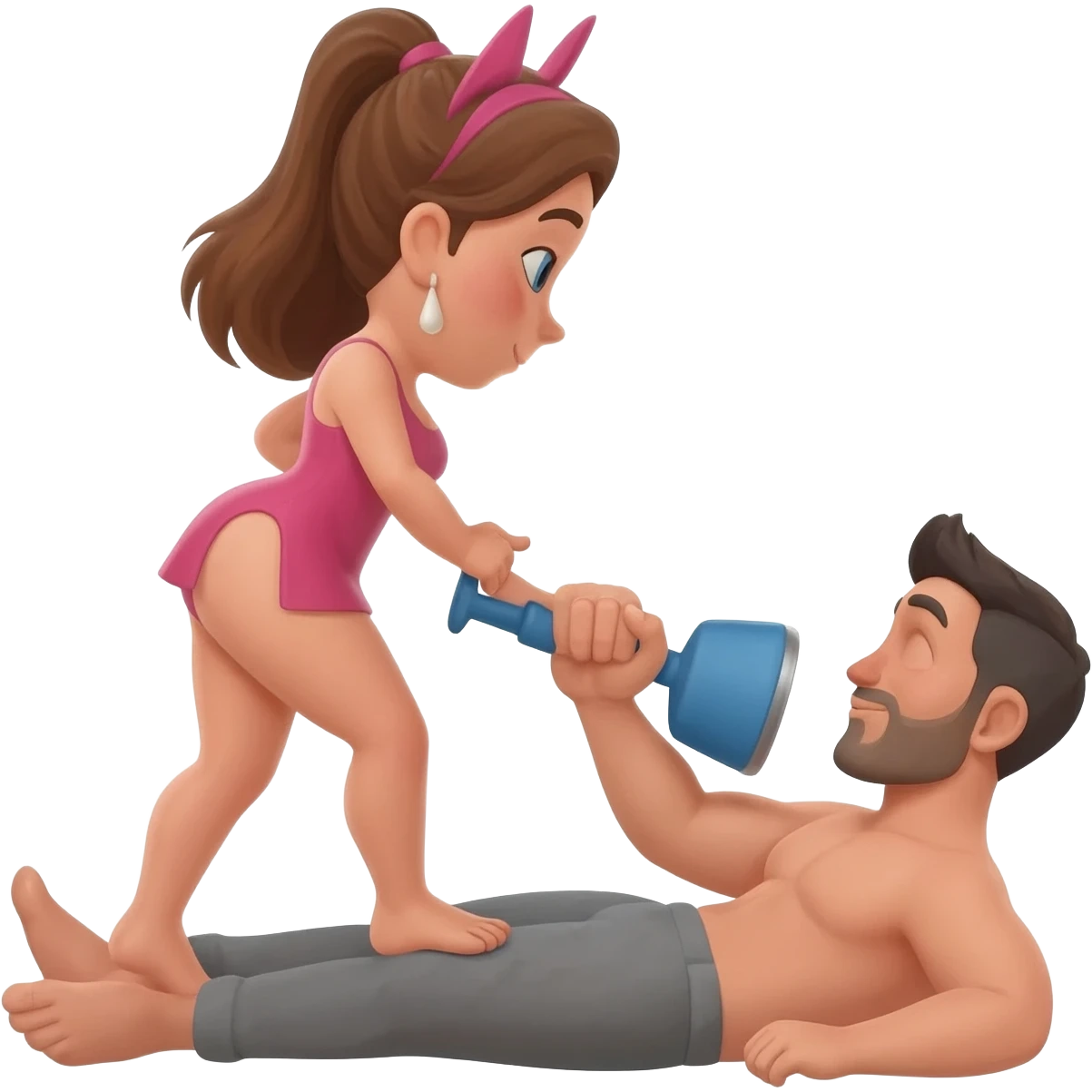 Woman grinding on man emoji