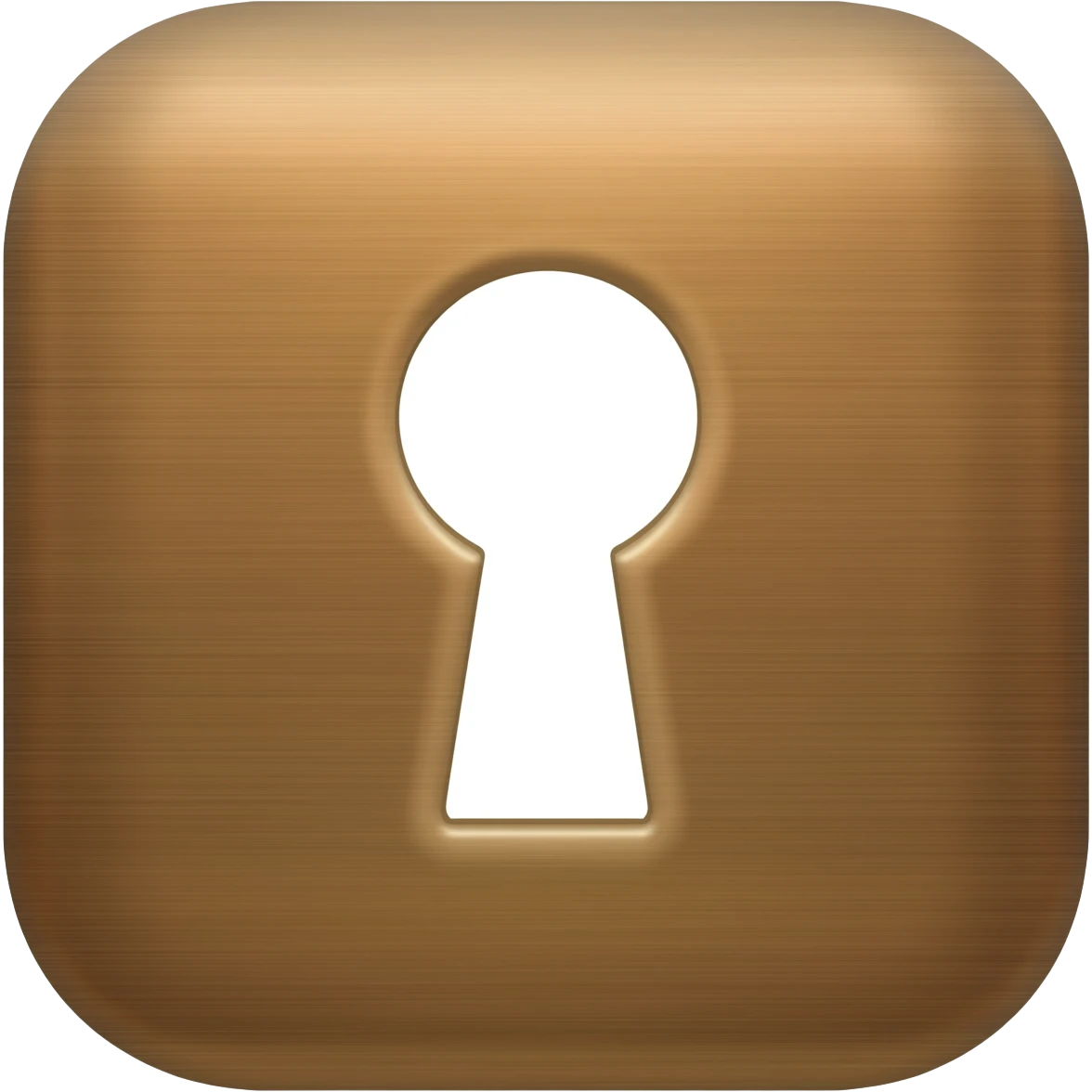iPad black key hole lock screen icon bronze metallic with thin stripes emoji