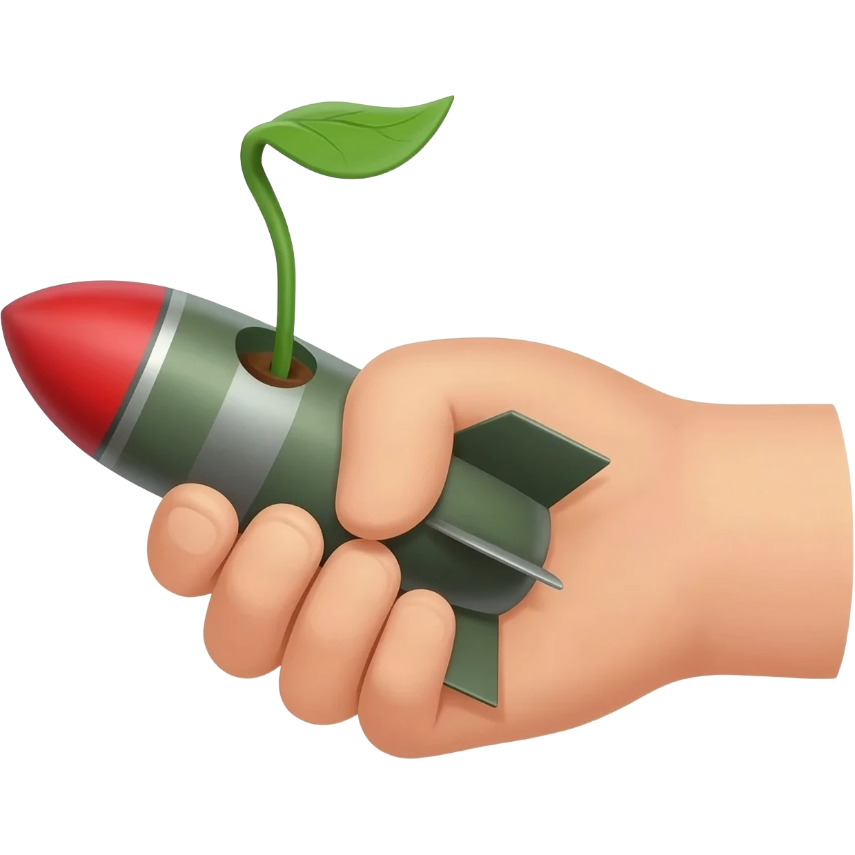 hand grow missile emoji