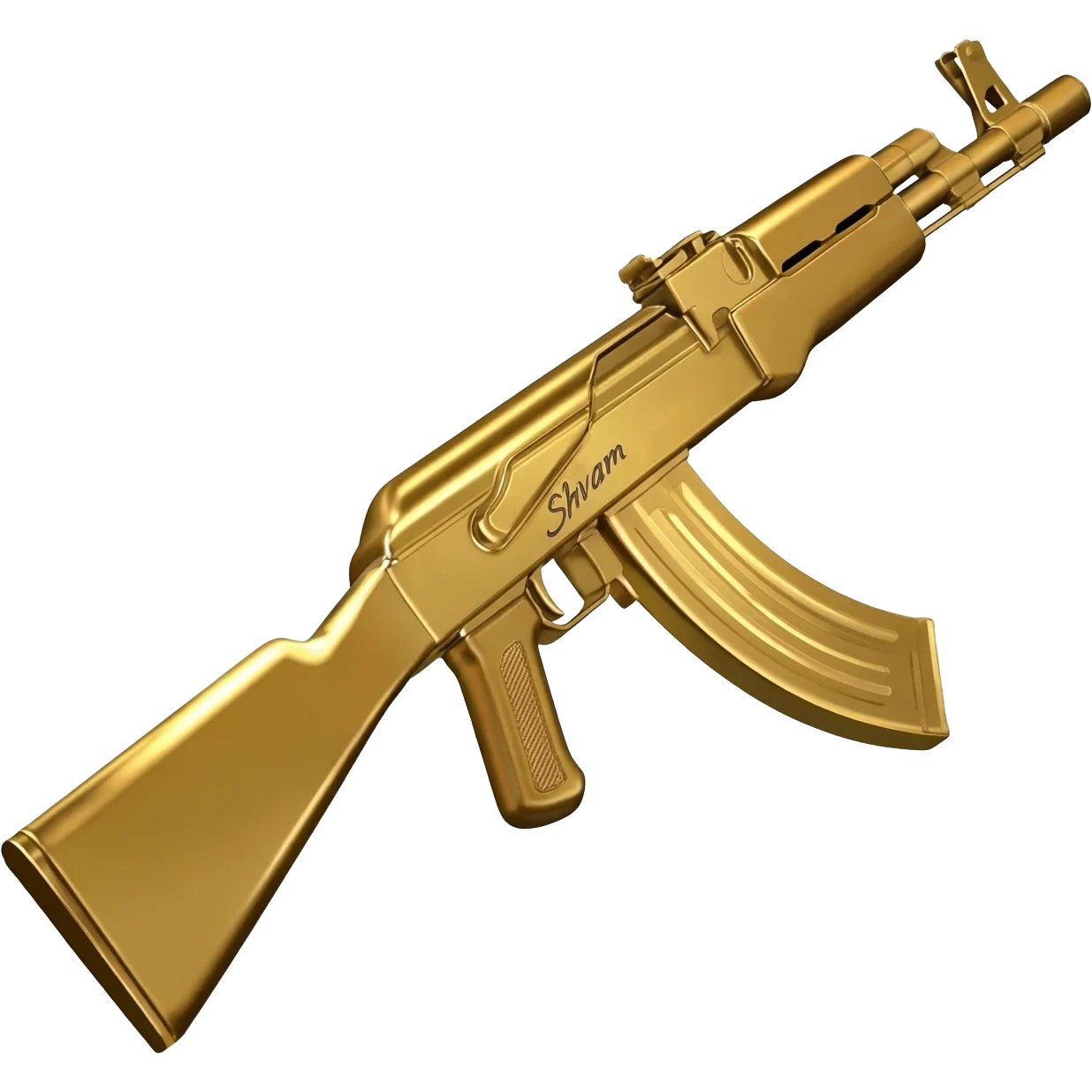 Name of shivam AK-47 gun Goldie emoji