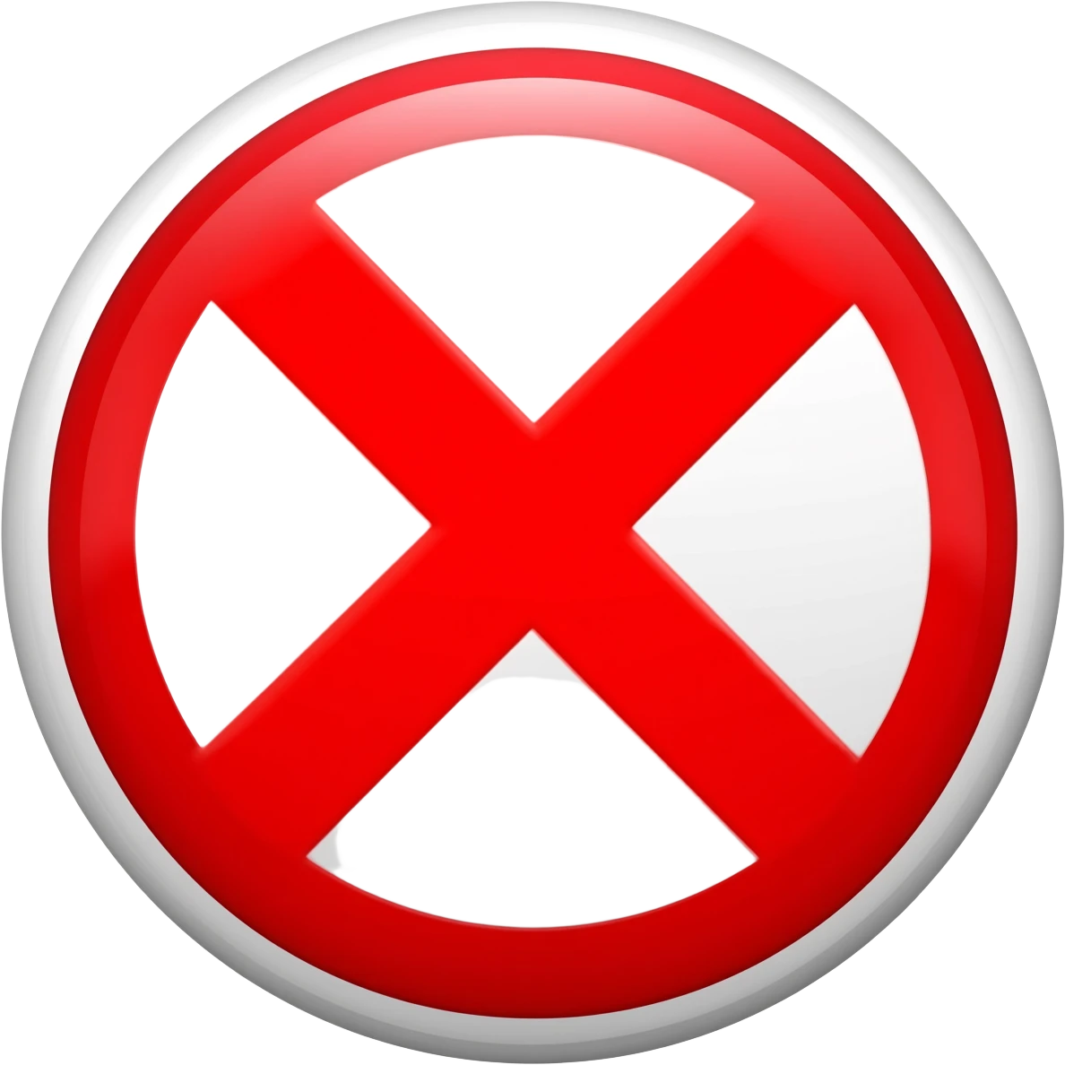 round road sign crossed out in red emoji