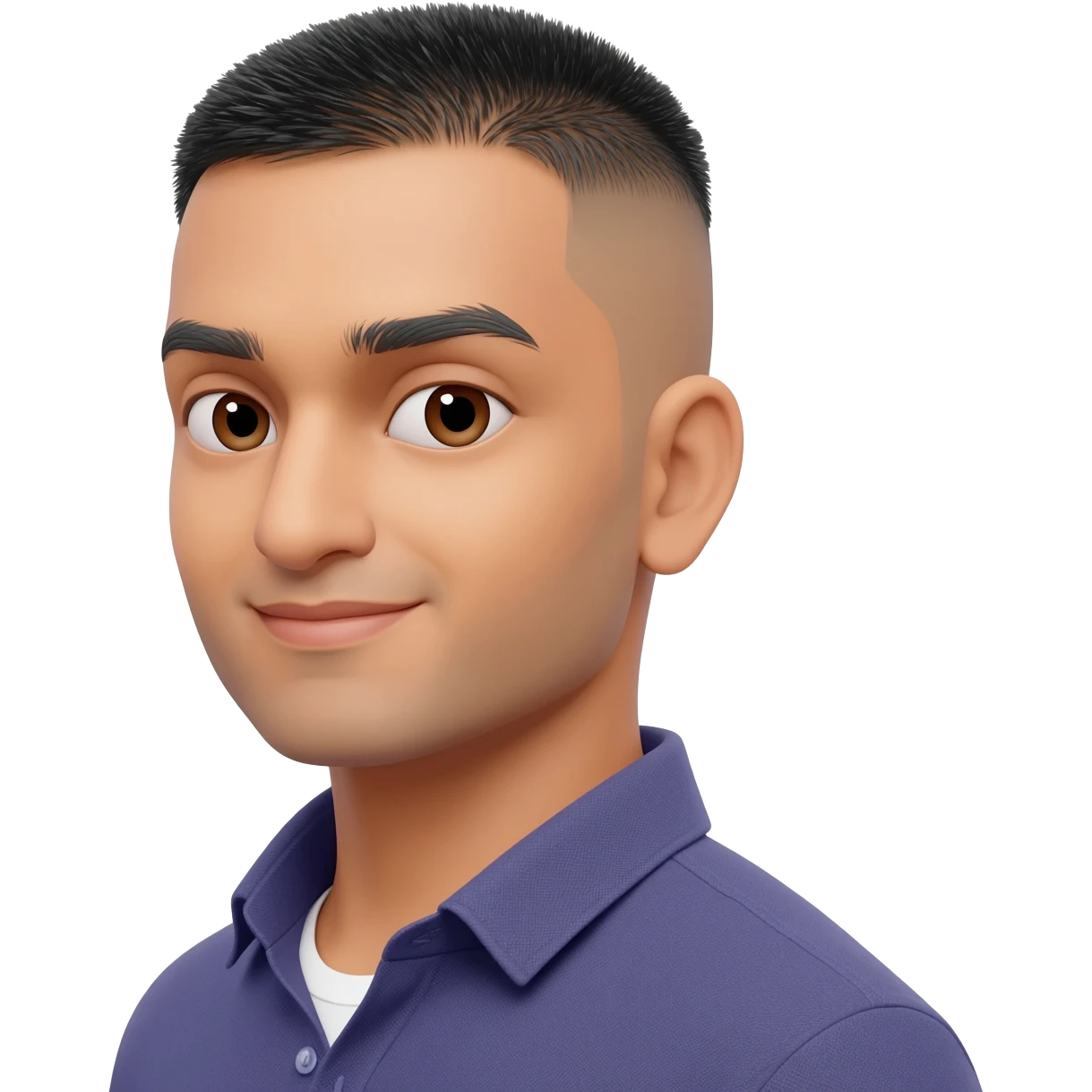 Indian man at 25 years old fade hair cut  emoji