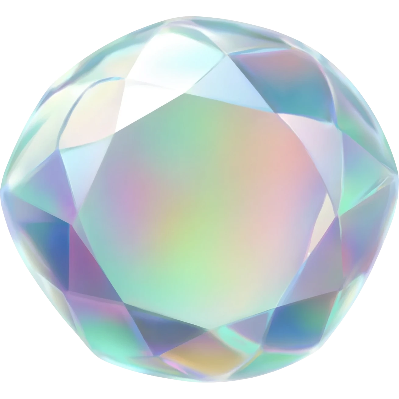 Gem stone colored in liquid glass style emoji