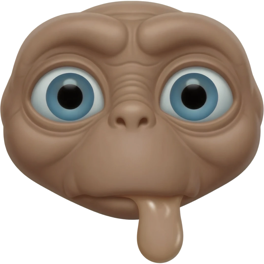 E.T. The Extra-Terrestrial from the movie puking emoji