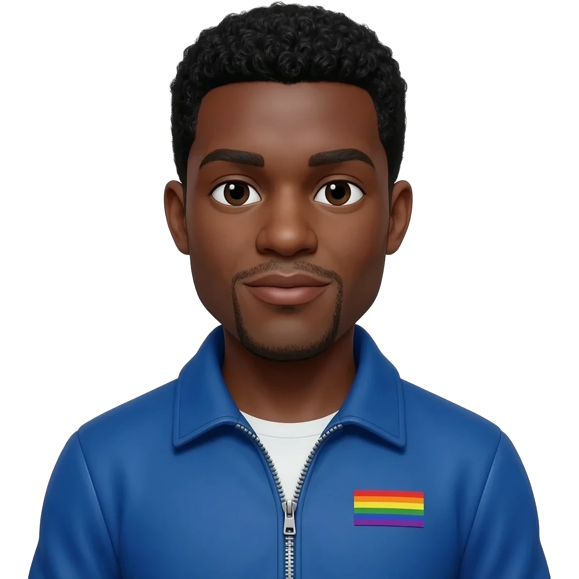 create the gayest, tuffest black nigger with the epstein quater zip jacket emoji