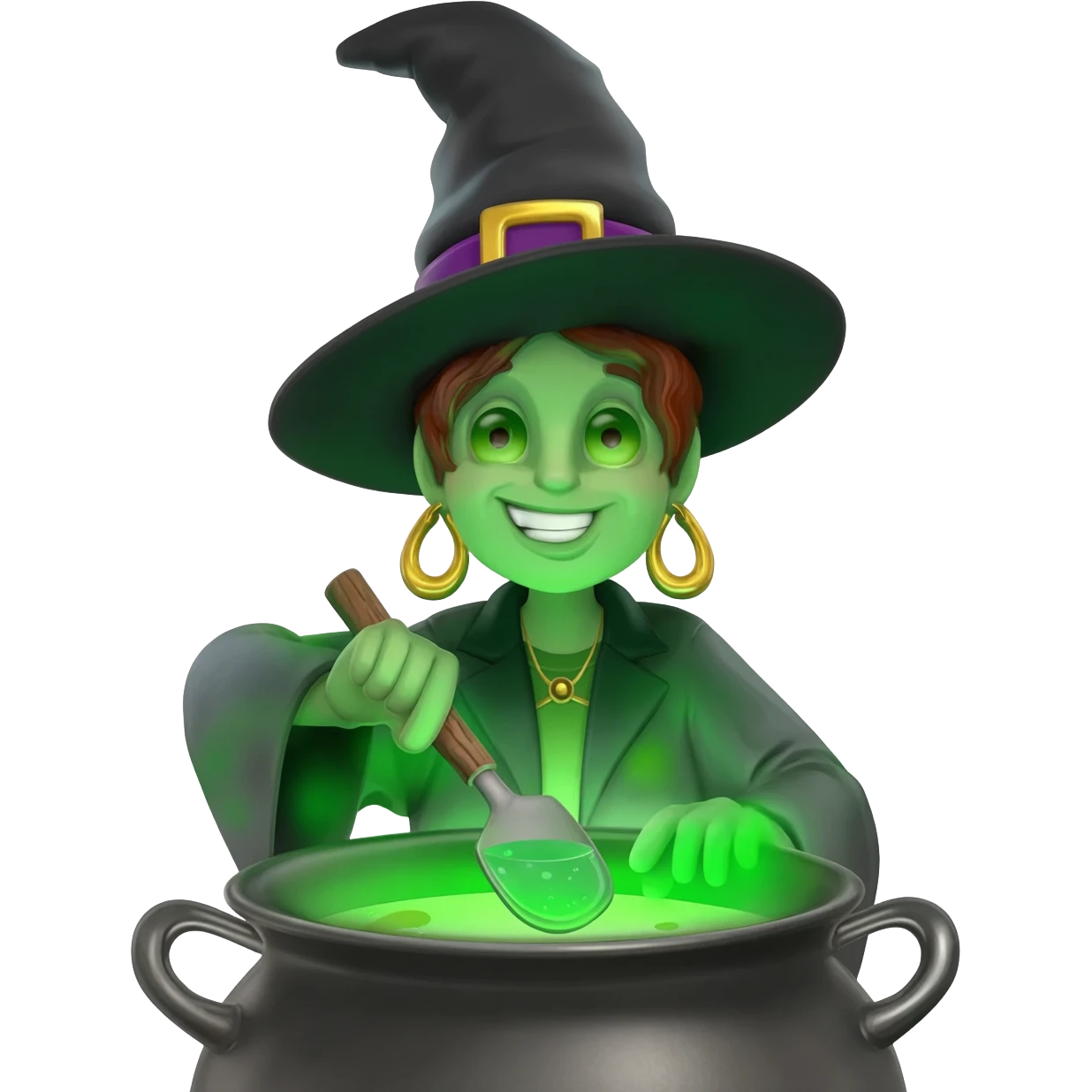 green witch cooking potion emoji