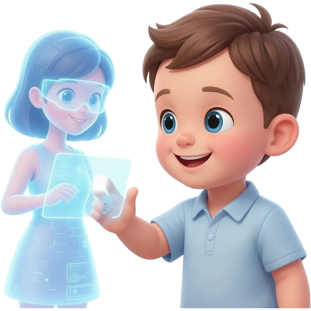 baby boy with virtual girlfriend emoji