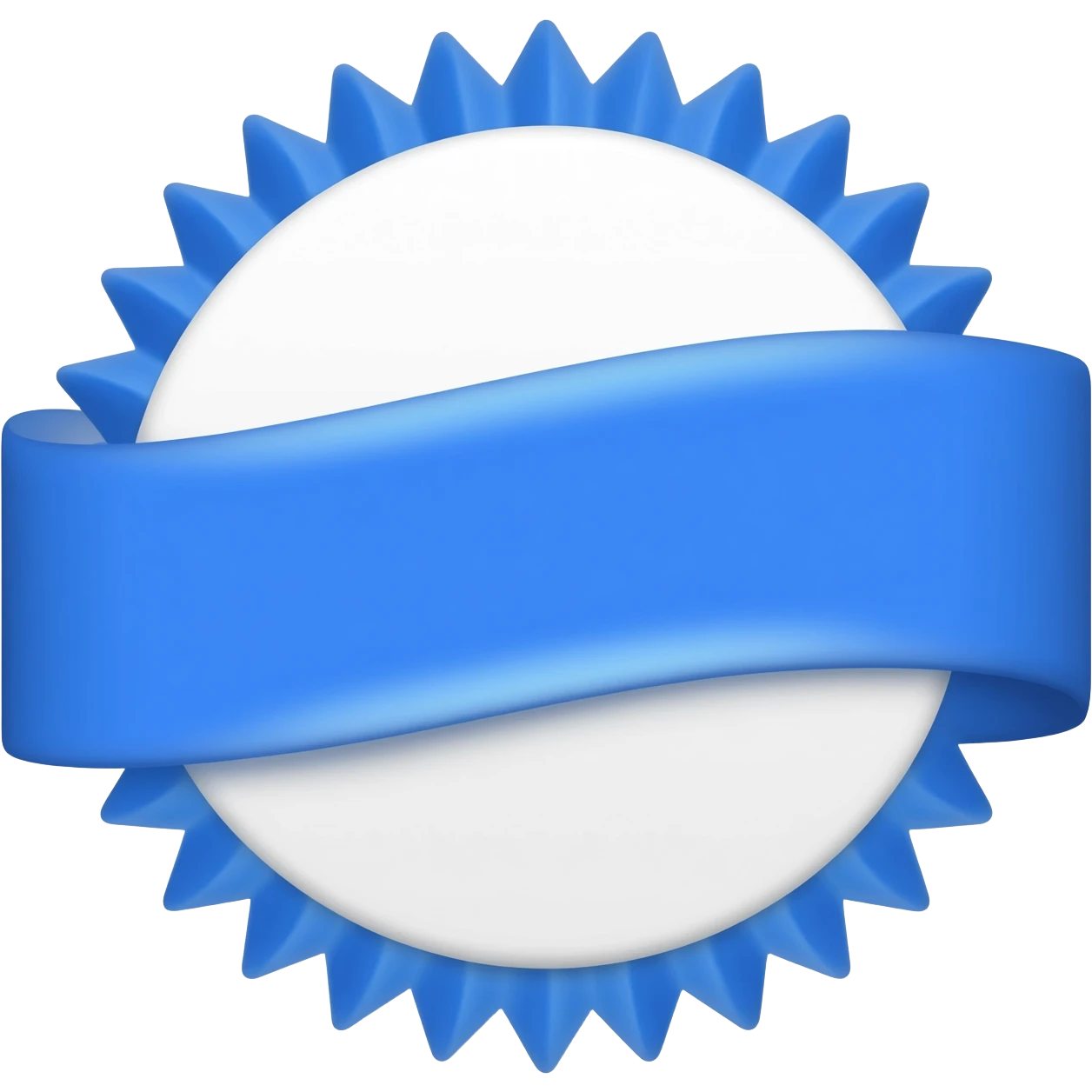 blue badge ribbon emoji