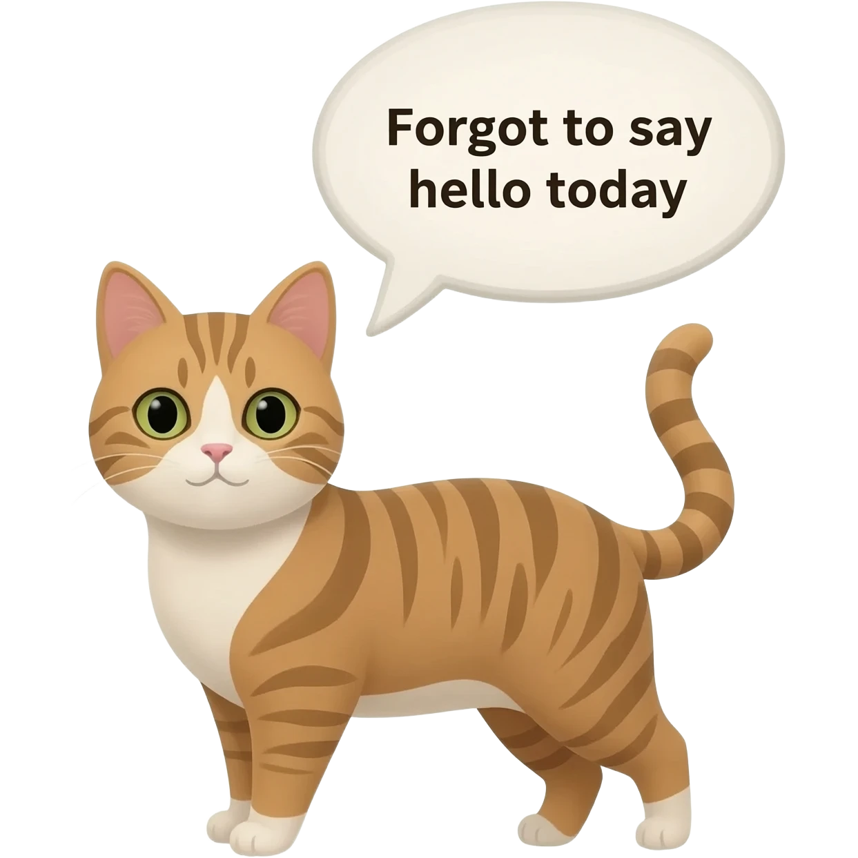 generate emoji that includes forgot to say hello today ki with of thing. Cat, dog pig any one cute animal fine emoji