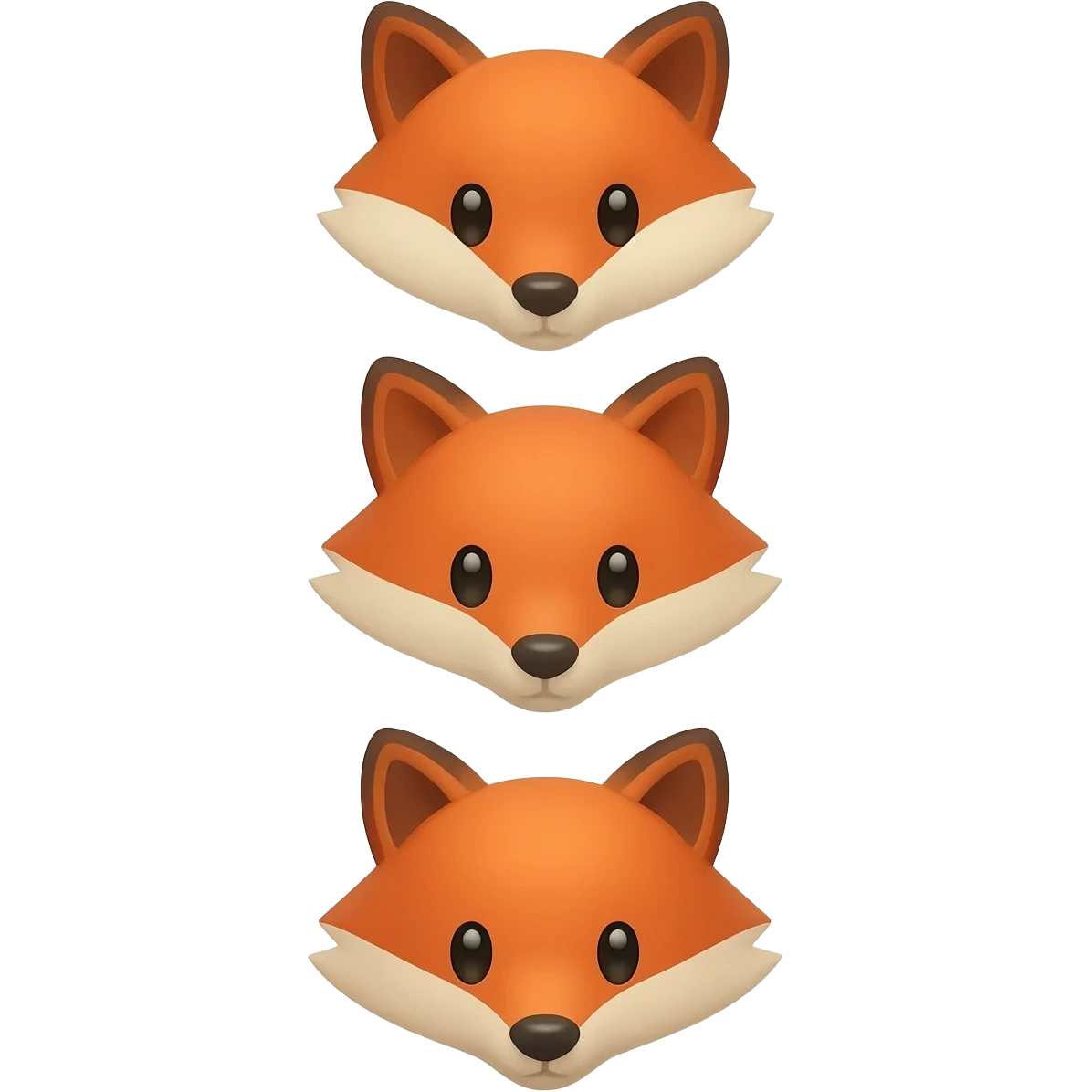 three fox face emoji