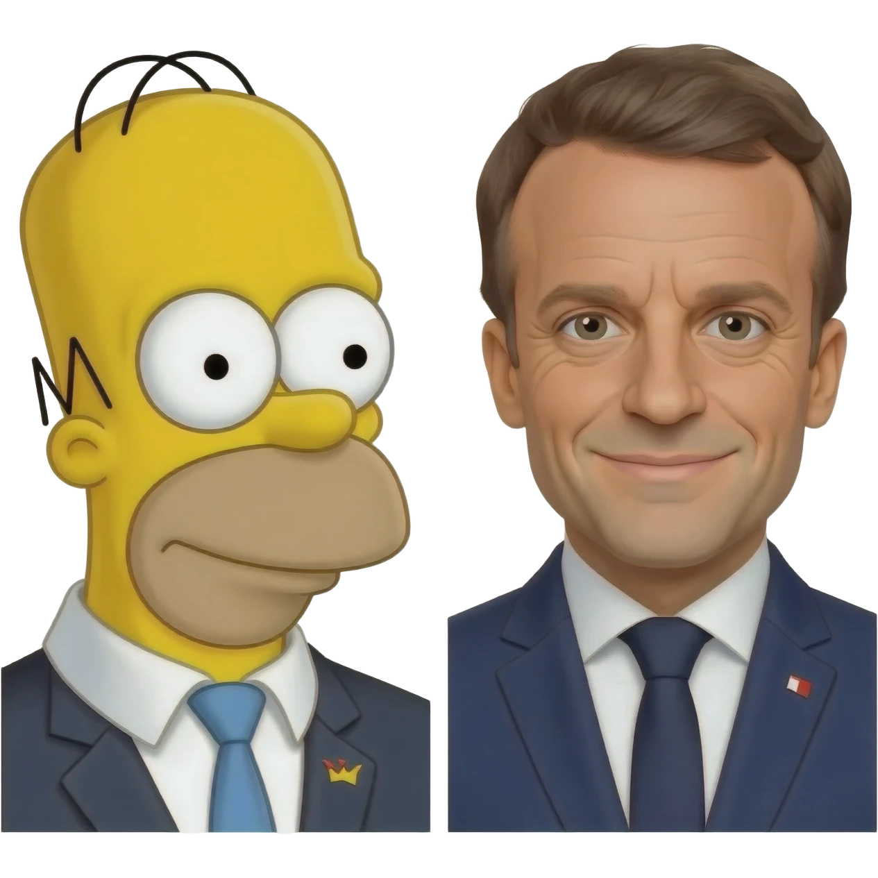 Homer simson et Macron emoji