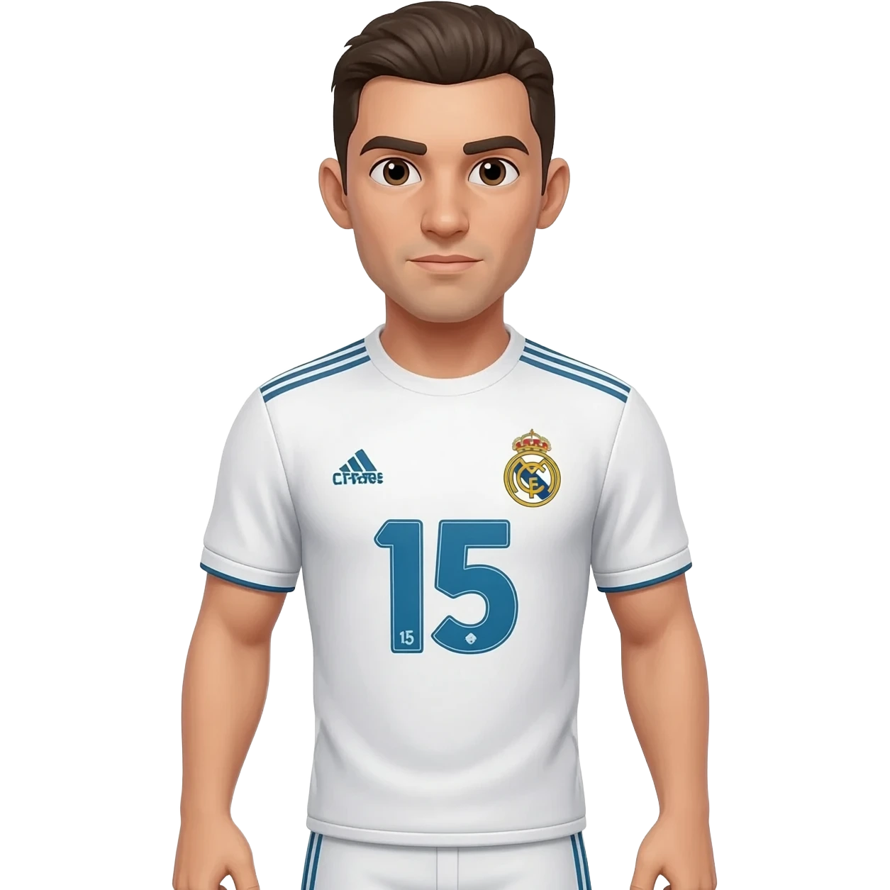 Real Madrid soccer team with the number 15 next to it emoji