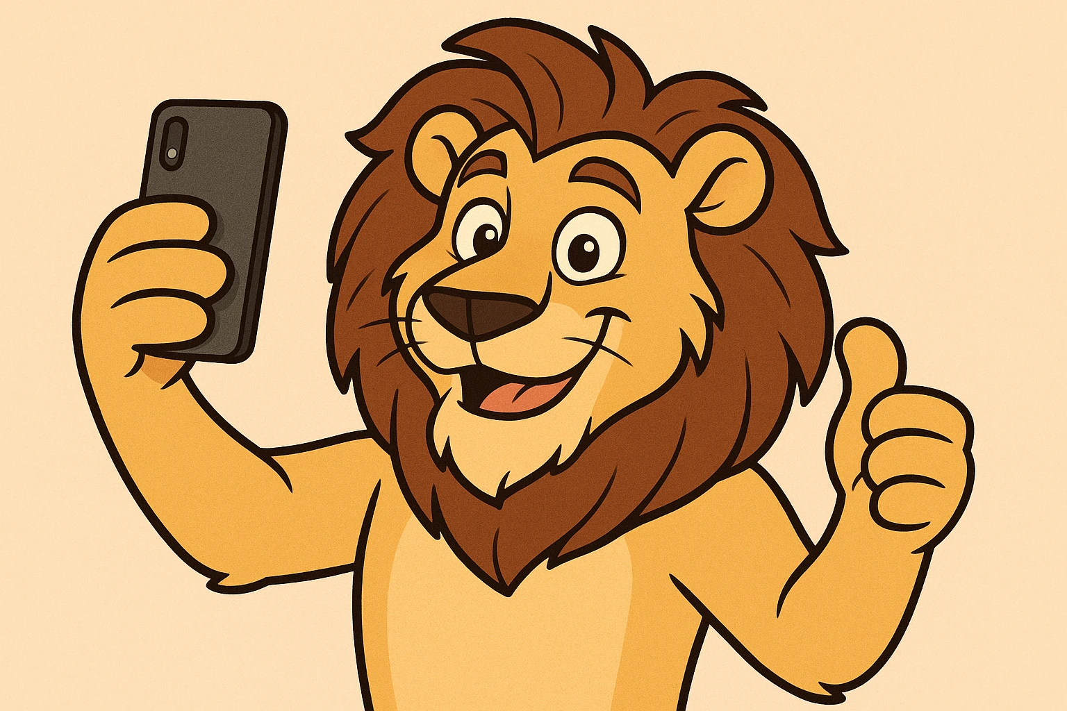 Selfie lion emoji