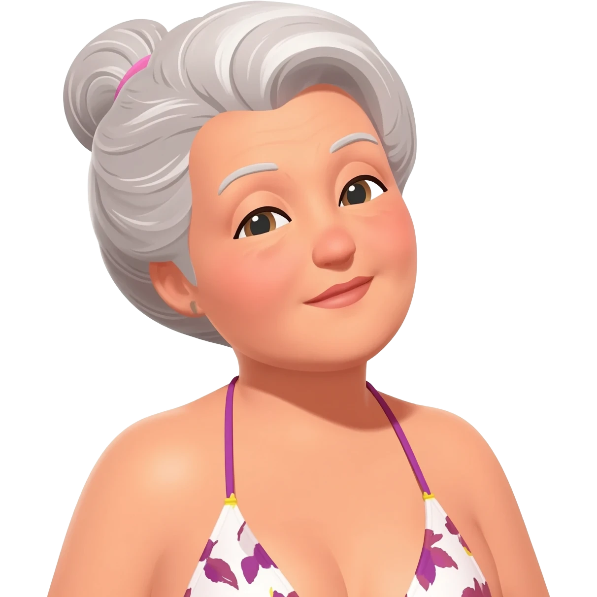 oiled up curvy granny bikini emoji