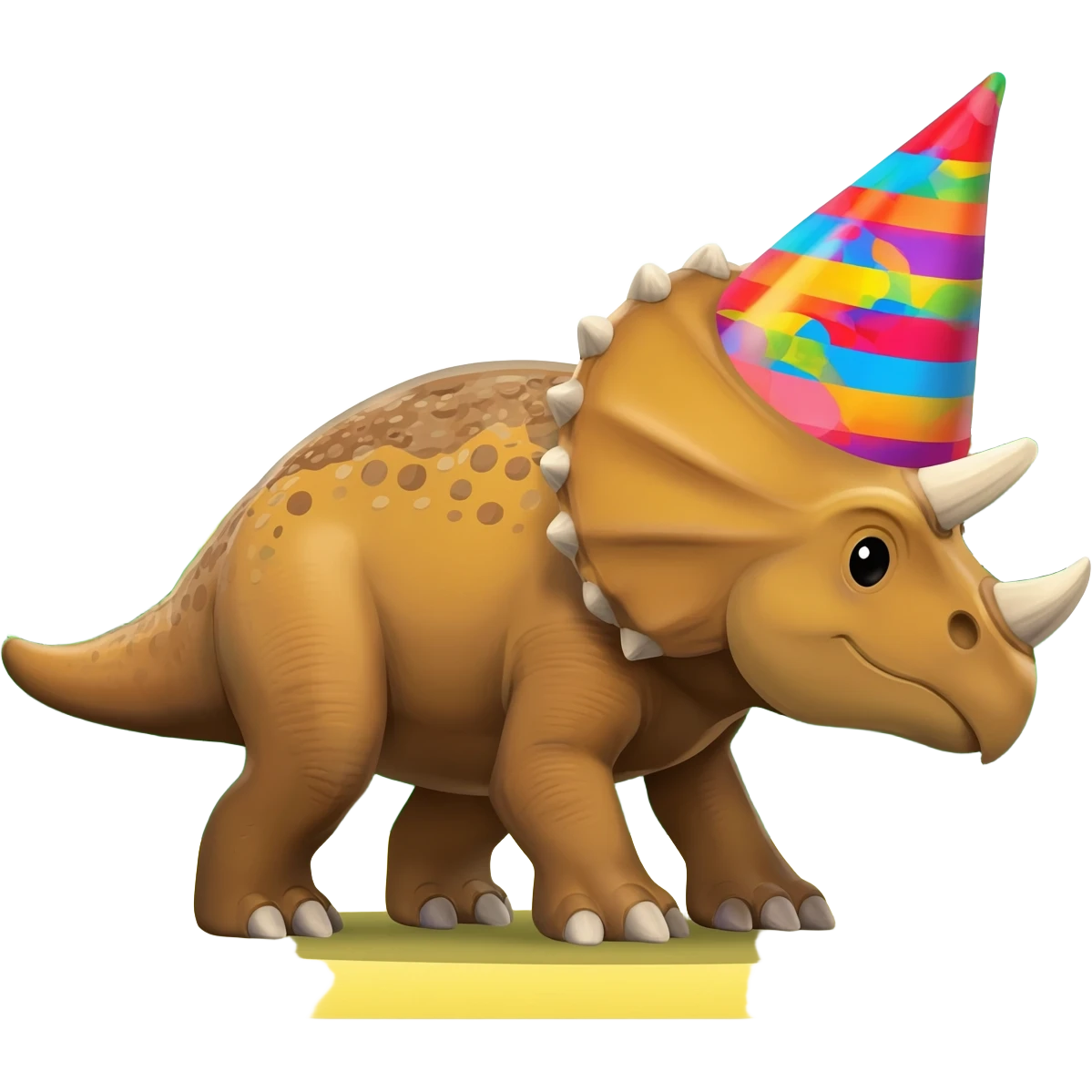 Triceratops birthday hat emoji emoji